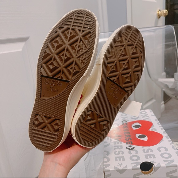 NWT ❤️ Converse Comme des Garcons PLAY Chuck Taylor All Star 70 High Multi Heart - Picture 9 of 12